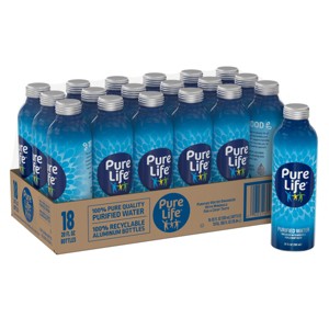 Pure Life Aluminum Bottle Purified Water - 18pk/20 fl oz Bottles - 1 of 4