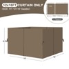 Aoodor 12' x 16' Gazebo Curtain Set Protecting Privacy Side Walls 4 Panels,Curtain Only - 3 of 4