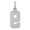 Black Bow Jewelry 14k White Gold, Varsity Collection, Small D/C Pendant, Number 9 - 3 of 4