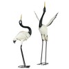 Outsunny Heron Garden Statues, 35.5" & 40.5" Standing Bird Sculptures, Metal Yard Art Decor, Landscape Decoration Set of 2, White & Black - 4 of 4