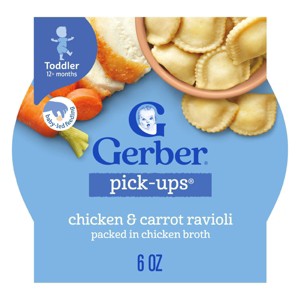 Gerber Toddler Pasta Pick-Ups Chicken & Carrot Ravioli Baby Meals - 6oz - 1 of 4