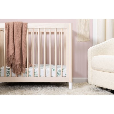 Washed Natural Pine 4-in-1 Convertible Mini Crib