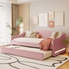 Cozy Teddy Fleece Daybed with Built-in Light & Trundle - Ultimate Comfort - 2 of 4