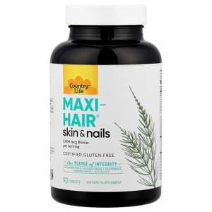 Country Life Maxi-Hair®, Skin & Nails, 90 Tablets - 1 of 3