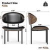 Bestier Dinning Chair Set of 2,Bentwood Living Room Chairs, PU Leather Ergonomic Kitchen Chairs Wooden Armless Chairs, Mid-Century Office Chairs,Black - 3 of 4