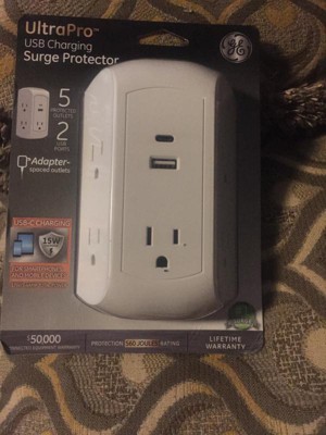 Power Gear 3-outlet Grounded Cube Tap With 2 Usb Ports 2.4a Surge 245j  White : Target