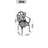 NicBex Aluminum Patio Dining Chairs Set of 4,Outdoor Chairs with Beige Cushion and Black Frame,Kitchen Chairs for Dining Room,Patio - 3 of 4