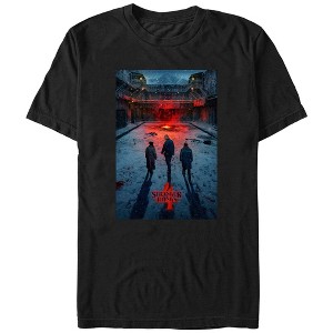 Men's Stranger Things Four Friends Rift Apocalypse Poster T-Shirt - 1 of 4