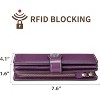 Hachikiko Leather RFID Blocking Wristlet Wallet - Large Capacity Credit Card Holder with 24 Card Slots & ID Windows - 3 of 4