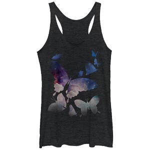 Women's Lost Gods Starry Butterfly Racerback Tank Top - 1 of 3