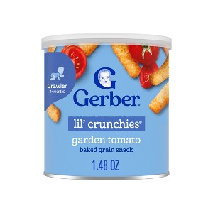 Gerber Baby Food Garden Tomato Crunchies Baby Snacks - 1.48oz - 1 of 4