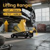 Huxxion 3 Ton Floor Jack and Steel Racing car Jack with Single Piston Pump,Lifting Range 3"-18"，Yellow - 4 of 4