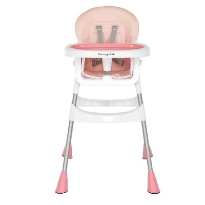 Dream On Me Portable 2-In-1 Table Talk High Chair - Convertible Compact and Lightweight, Pink
