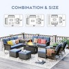 Brafab 9-Piece Patio Furniture Set with Fire Pit Table 44", Outdoor Patio Conversation Sets W/Loveseats for Yard, Garden, Porch - 2 of 4