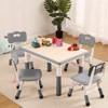 COZONY 5-Piece Kids Table and Chairs Set, Height Adjustable Toddler Activity Table with 4 Chairs , Arts & Crafts Playroom Table for Home - 4 of 4