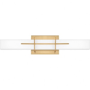 Quoizel Lighting Gemini 1 - Light Vanity in  Aged Brass - 1 of 3