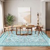 Fulvari Runner Vintage Boho Floral Style Non-Slip Low Pile Washable Rugs for Entryway Kitchen Living Room Front Door Carpet Pink Camel - 3 of 4