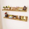 Solid Wood Wall Mounted Display Shelf 2 pcs - 2 of 4