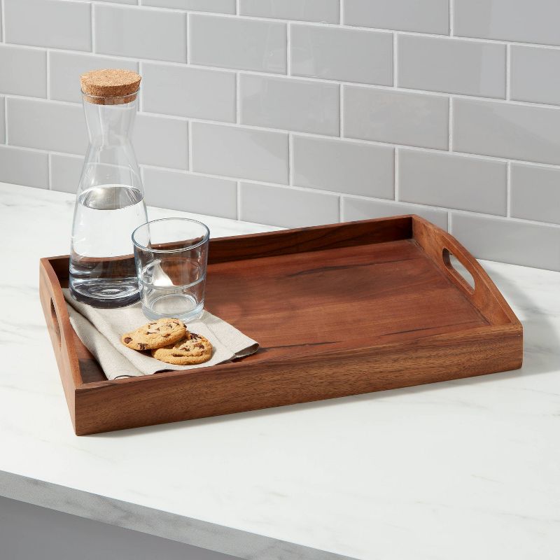 20&#34; x 13&#34; Wood Signature Serving Tray - Threshold&#8482;, 3 of 5