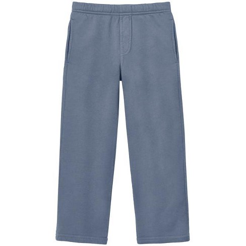 City Threads USA-Made Boys Soft Cotton Fleece Straight Leg Pocket Pant |  Concrete - 12Y