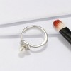 Halo Pearl Engagement Ring for Women  Sterling Silver Cz Ginger Lyne Collection - 4 of 4