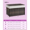 Storage Basket with Lid, 27.7 Gallon (105L) Woven Storage Bin. Features handles, a removable liner, and a metal frame. - 4 of 4