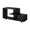 48" Modern Faux Marble TV Stand with Spacious Shelves and Side Drawer for Living Room - 2 of 4