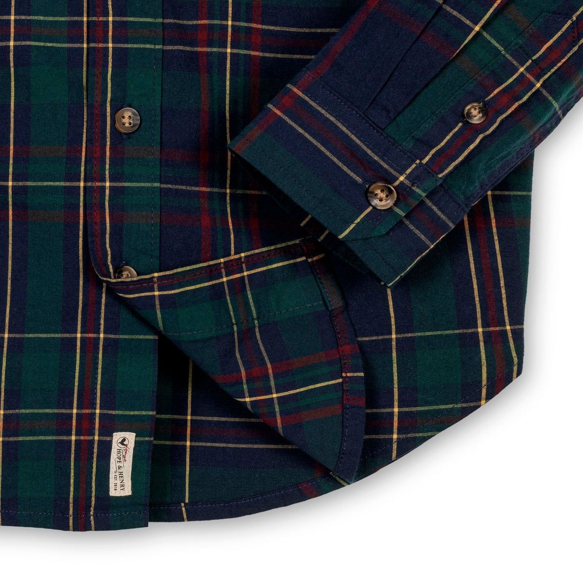 Hope & Henry Boys' Organic Long Sleeve Stretch Poplin Shirt, Kids - thumbnail 7
