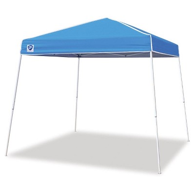Z-Shade 10 x 10 Foot Angled Leg Instant Shade Outdoor Canopy Tent Portable Shelter with Durable Steel Frame and Carrying Bag, Caroline Blue