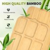 Unique Bargains Bamboo Portable Dual-function Charcuterie Board with Lid and Handle - 4 of 4