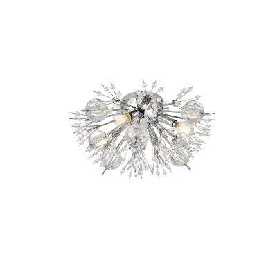 Vera 19'' Chrome Crystal Starburst Dimmable Wall Sconce