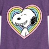 Girls' - Peanuts - Snoopy Heart Fitted Short Sleeve Graphic T-Shirt - 2 of 4