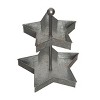 Transpac Metal 17.25 in. Gray 4th of July Patriotic 2 Tiered Star Decor Tray - 3 of 4
