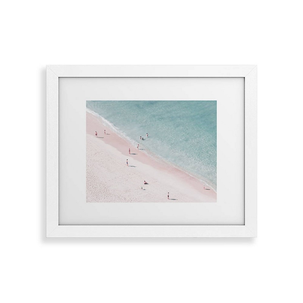 Photos - Wallpaper Deny Designs 16"x20" Ingrid Beddoes Beach Family Love White Framed Art Pri