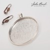 John Bead Must Have Findings Metal Silver 28mm Round Pendant Frames for Jewelry Making Findings, 3 Pieces - 4 of 4