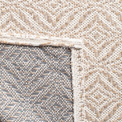 Augustine Boho-Mod Taupe & Cream Geometric Runner Rug - 2' x 8'
