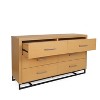 GDFStudio Borah Contemporary Faux Wood 6 Drawer Double Dresser - 4 of 4