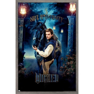 Trends International Wicked - Fiyero One Sheet Framed Wall Poster Prints Barnwood Framed Version 22.375" x 34"