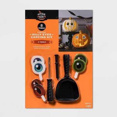 8 Stencil/3 Tool Silly Eyes Halloween Pumpkin Carving Kit - Hyde & EEK! Boutique™