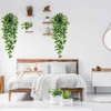 BRINJOY 2-Pack Artificial Pothos Hanging Vines - 43.3" Realistic Fake Greenery for Indoor/Outdoor Walls(Basket Not Included) - 2 of 4
