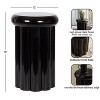 Kate and Laurel Jace Metal Side Table, 12x12x18, Black - 2 of 4