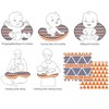 Bacati - 3 pc Liam Aztec Orange/Navy Large Triangles Muslin Hugster Feeding & Infant Support Nursing Pillow with 2 removable zippered covers - 4 of 4