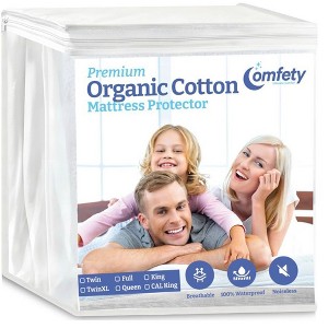Organic Mattress Protector 2-Pack, 100% Waterproof & Hypoallergenic, Breathable Cotton Cover & Ultra Soft Mattress Pad Cover - 1 of 4
