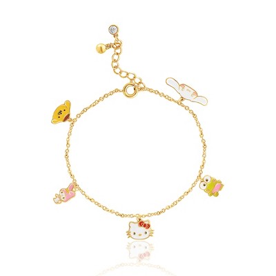 Sanrio Hello Kitty Officially Licensed Authentic Silver Plated Charm  Bracelet - 8'' : Target