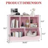 TackView 3-Tier Wooden Toy Storage Organizer & Bookshelf,5-Section Book Rack Daycare Furniture,for Nursery,Bedroom,School - 3 of 4