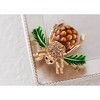 Anna-Kaci Elegant Crystal Rhinestone Fruit and Bee Brooch - Fashionable Gold Plated Fruit Insect Lapel Pins for Dresses and Accessories - 2 of 4