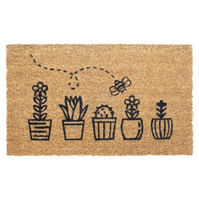 Tufted Topiary Doormat Black - Raj