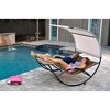 Vivere Cocoa Aluminum Double Chaise Rocker - 3 of 4
