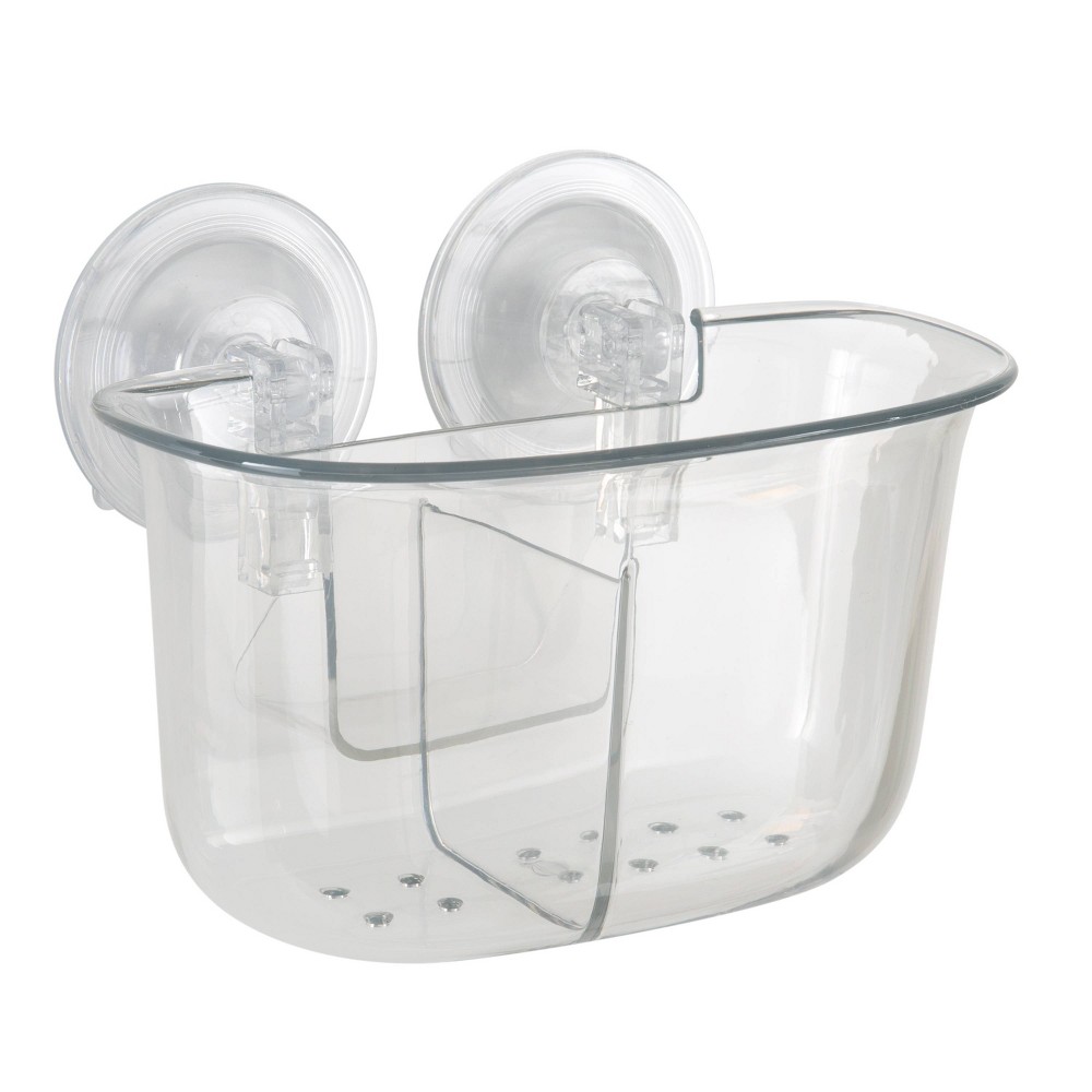 Photos - Bathroom Cabinet Clear Power Lock Suction Organizer with 2 Compartments - Bath Bliss