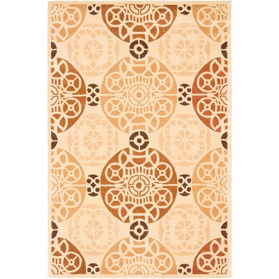 Capri 6' x 9' Gold and Multi Hand-Tufted Wool Area Rug